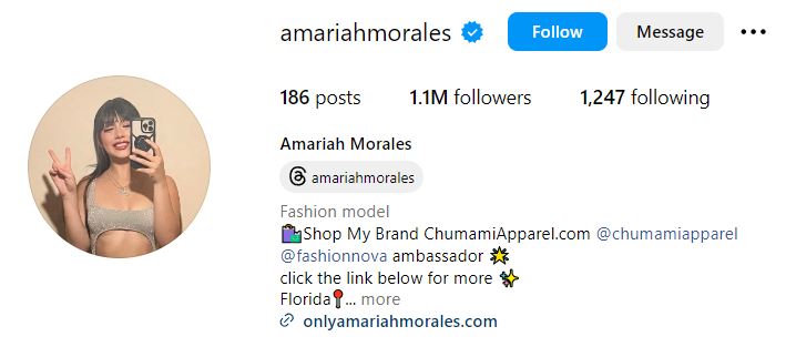 Amariah Morales' Instagram