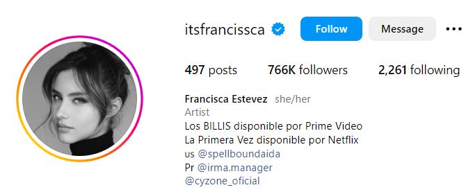 Francisca Estevez's Instagram
