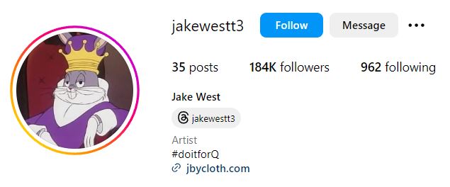 Jake West's Instagram