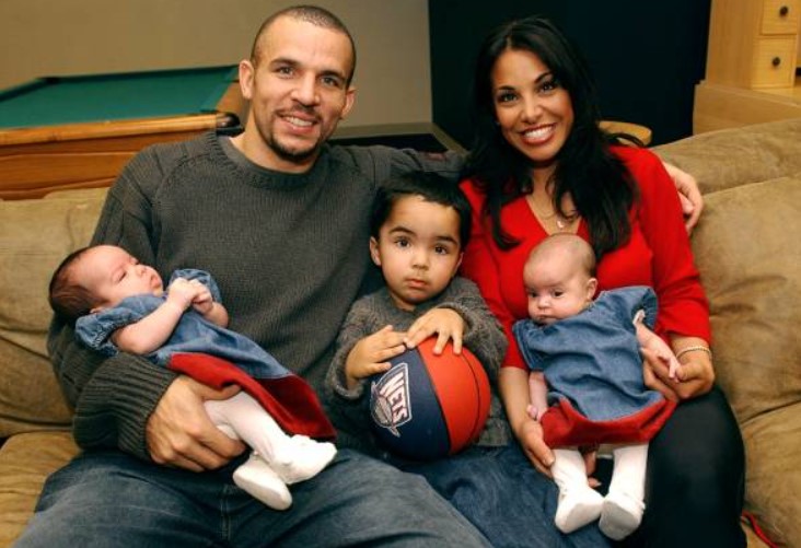 Jason Kidd with his ex-wife Joumana kidd and children