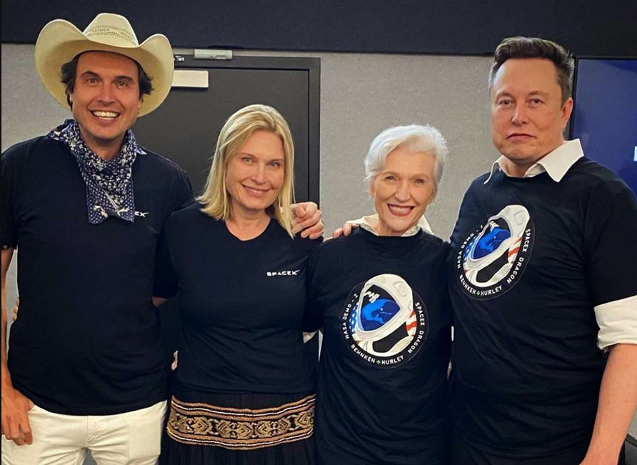 Kimbal Musk with his family