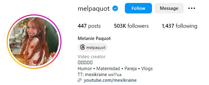 Melanie Paquot's Instagram