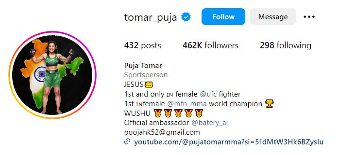 Puja Tomar's Instagram