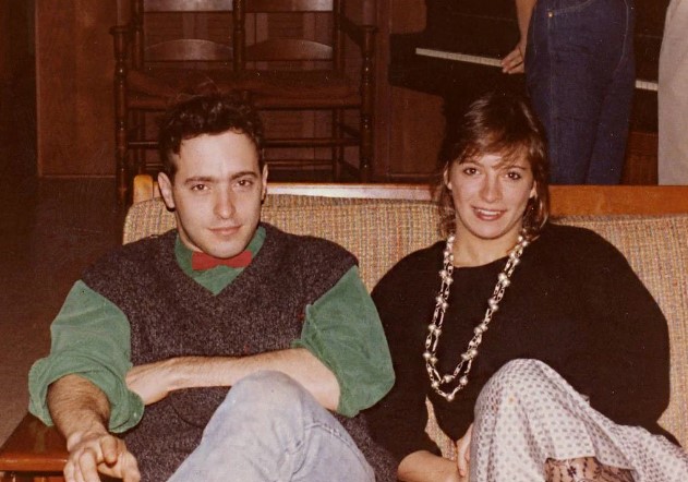 Tiffany Sedaris with her brother David Sedaris in 1986
